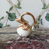 Brown Swirl Small Pottery Pitcher