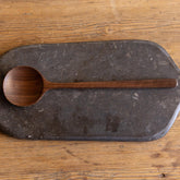 12'' Walnut Wooden Round Spoon