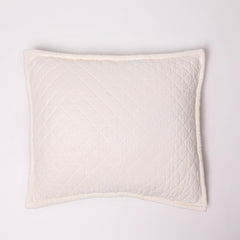 Dale Quilted Linen Bedding Collection, Ivory