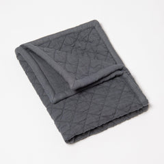 Dale Quilted Linen Bedding Collection, Steel Blue