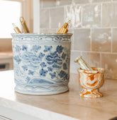 Blue and White Orchid Pot