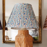 18" Blue Floral Pleated Lampshade