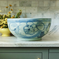 Light Blue Sea Flower Bowl