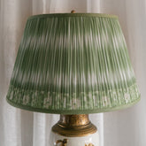 Green Ikat Shirred Lampshade