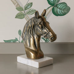 Horse Sculpture, Antique Brass