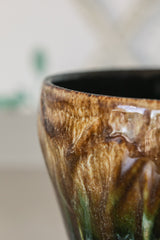 Majolica Glazed Pot Small