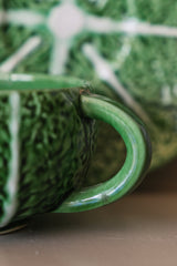 Cabbage Majolica Teacup and Saucer