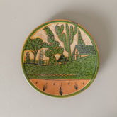 Hand-painted Cactus Landscape Plate