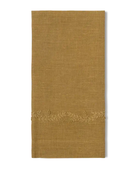 Embroidered Hand Towel, Curry