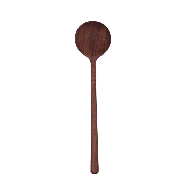 12'' Walnut Wooden Round Spoon