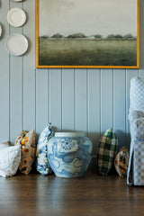 Blue and White Twisted Flower Jar