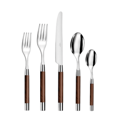 Conty Wood and Silver Flatware + Serving Pieces (Capdeco)