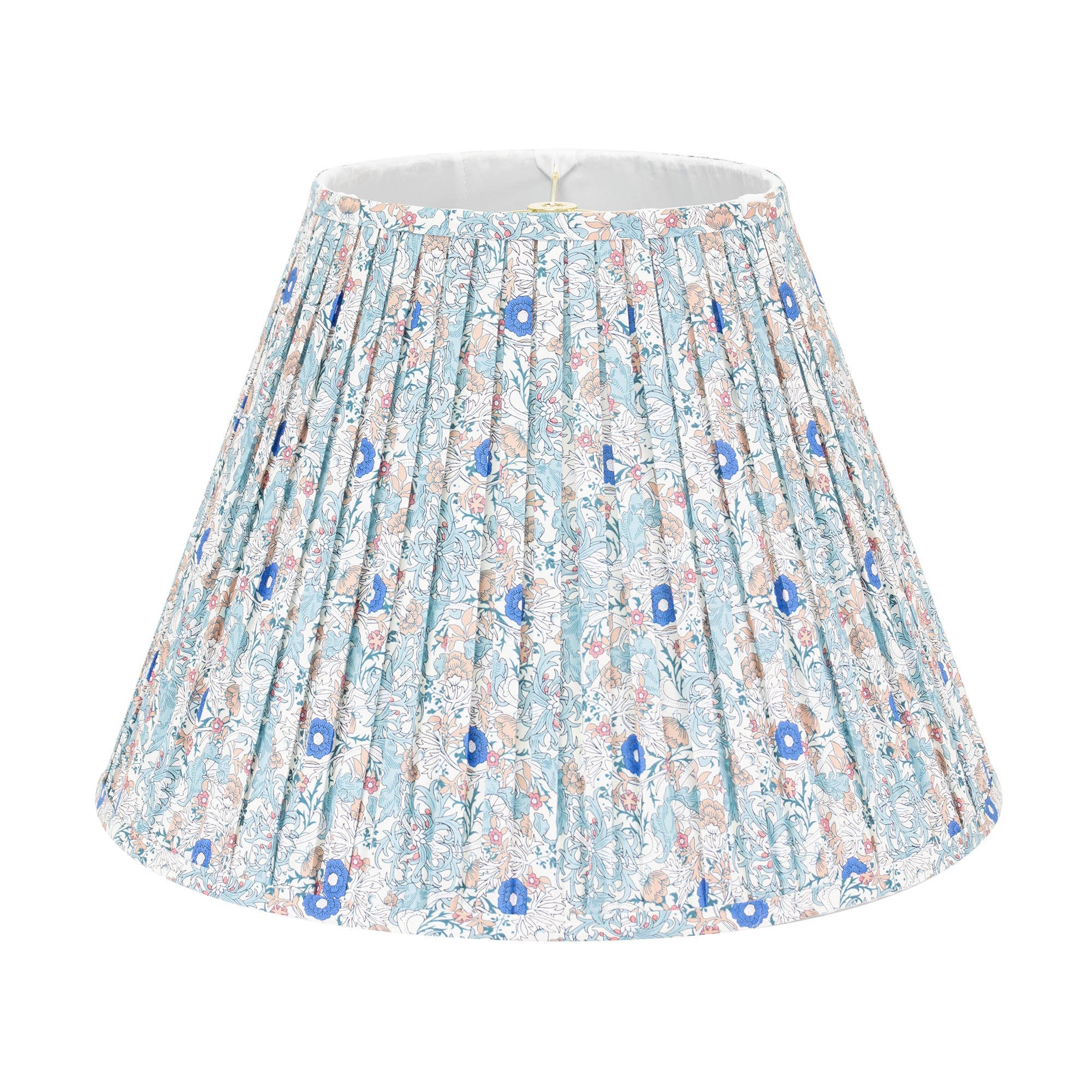 18" Blue Floral Pleated Lampshade