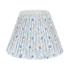 18" Blue Floral Pleated Lampshade