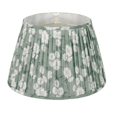 Green and White Flower Lampshade