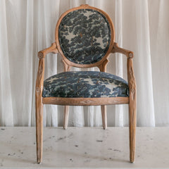Faux Bois Arm Chairs, Pair