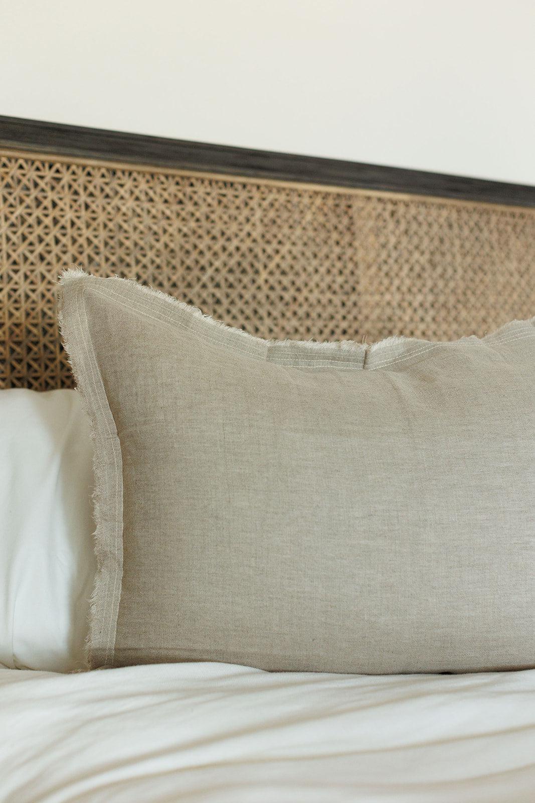 Brisbane Raw Edge Linen Bedding Collection, Natural
