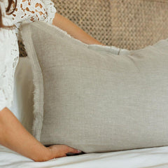 Brisbane Raw Edge Linen Bedding Collection, Natural