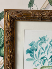 Framed Jackie O'Bosky Floral Vase Original Watercolor