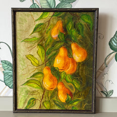 Framed Pear Original Painting