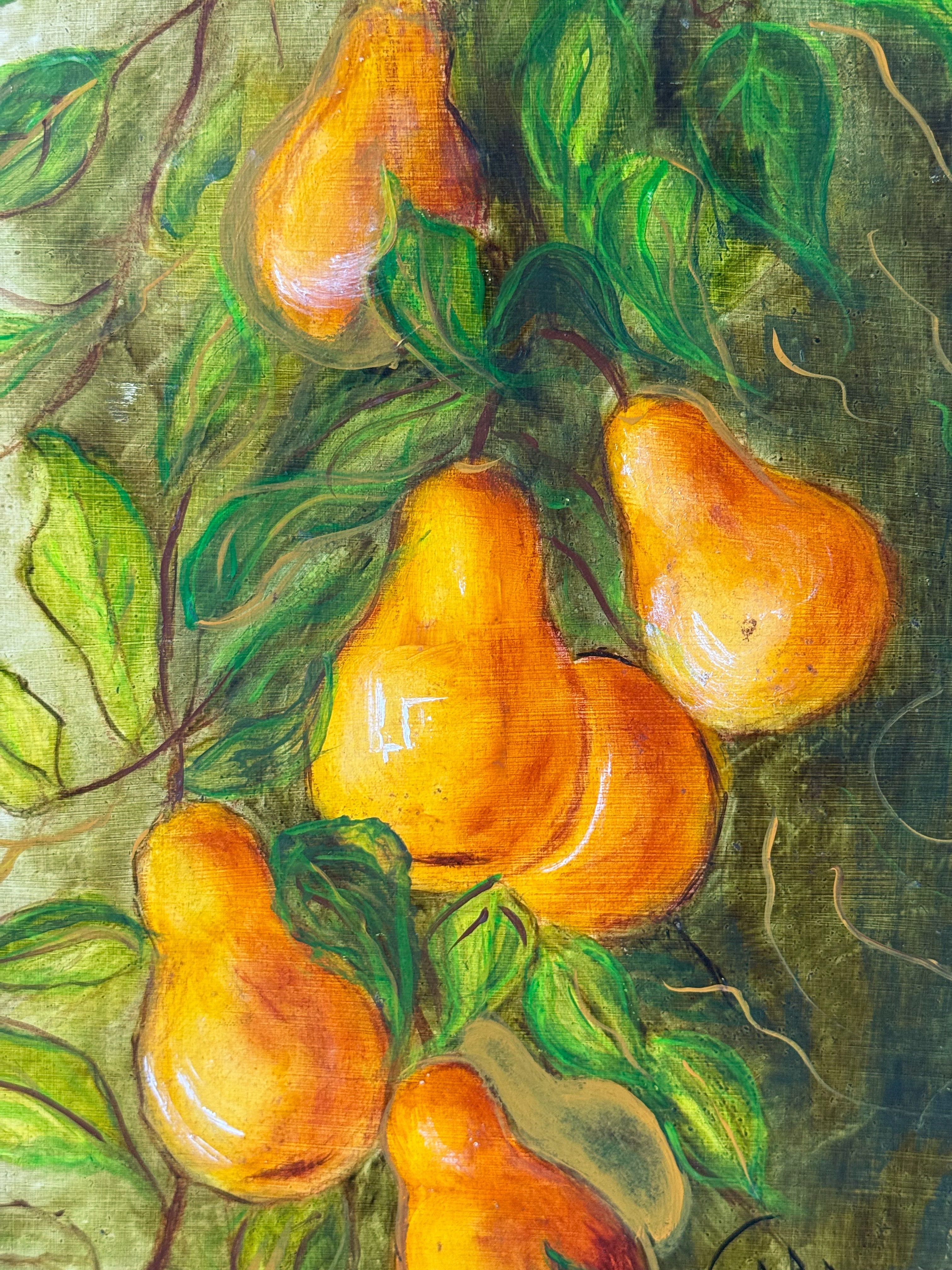 Framed Pear Original Painting