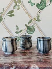 Black Marble Pot
