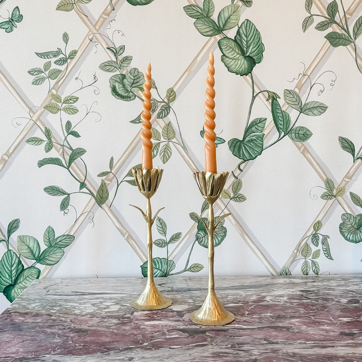 Gold Petal Candleholder