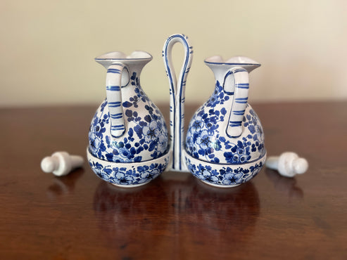 Castelli Maiolica Oil & Vinegar Cruet Set