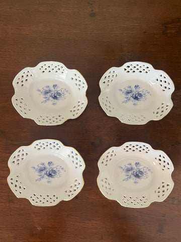 European Pierced Porcelain Dishes