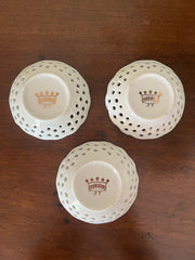 European Mini Porcelain Dishes, Round