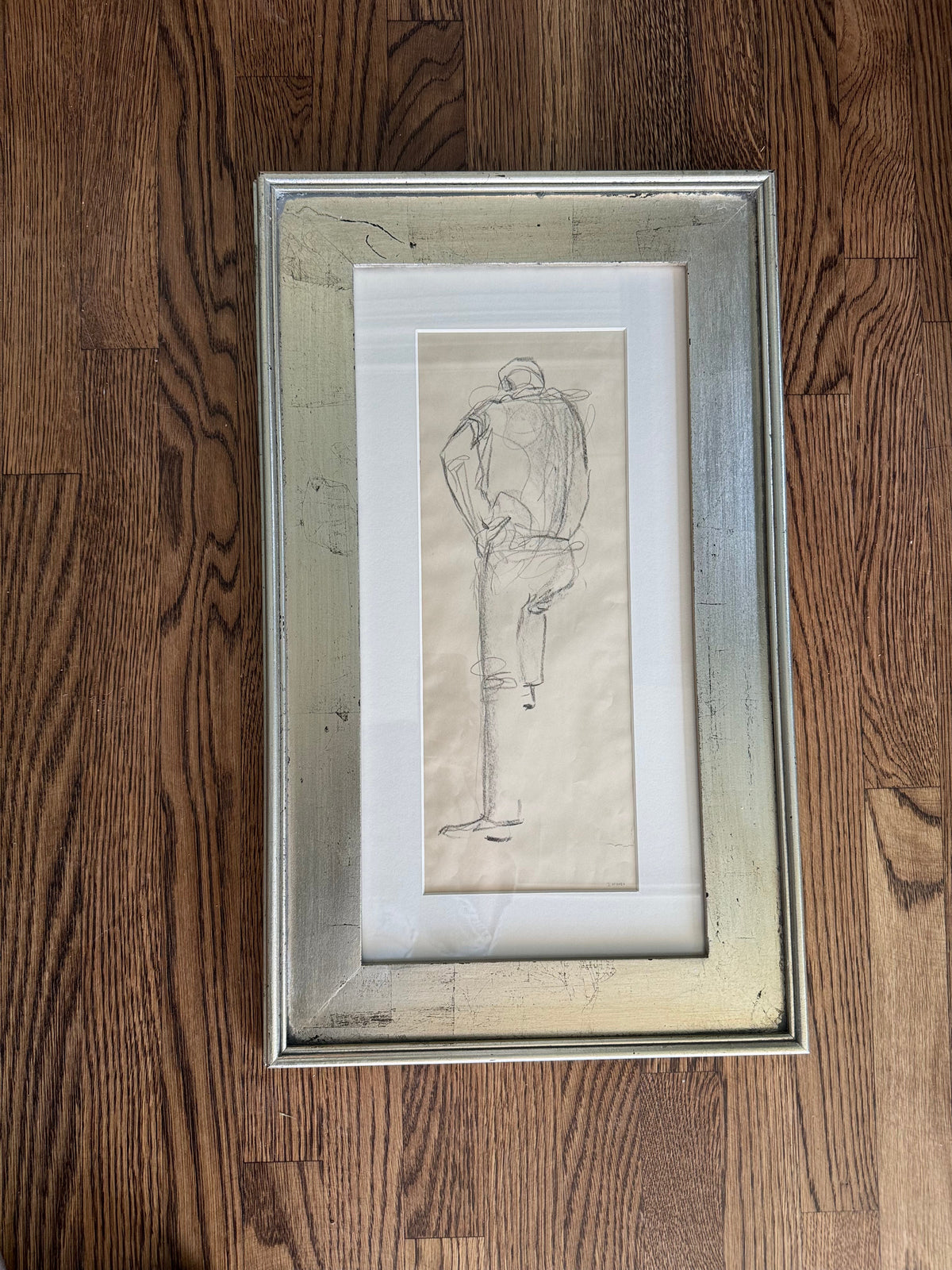 Man Sketch in Silver Frame