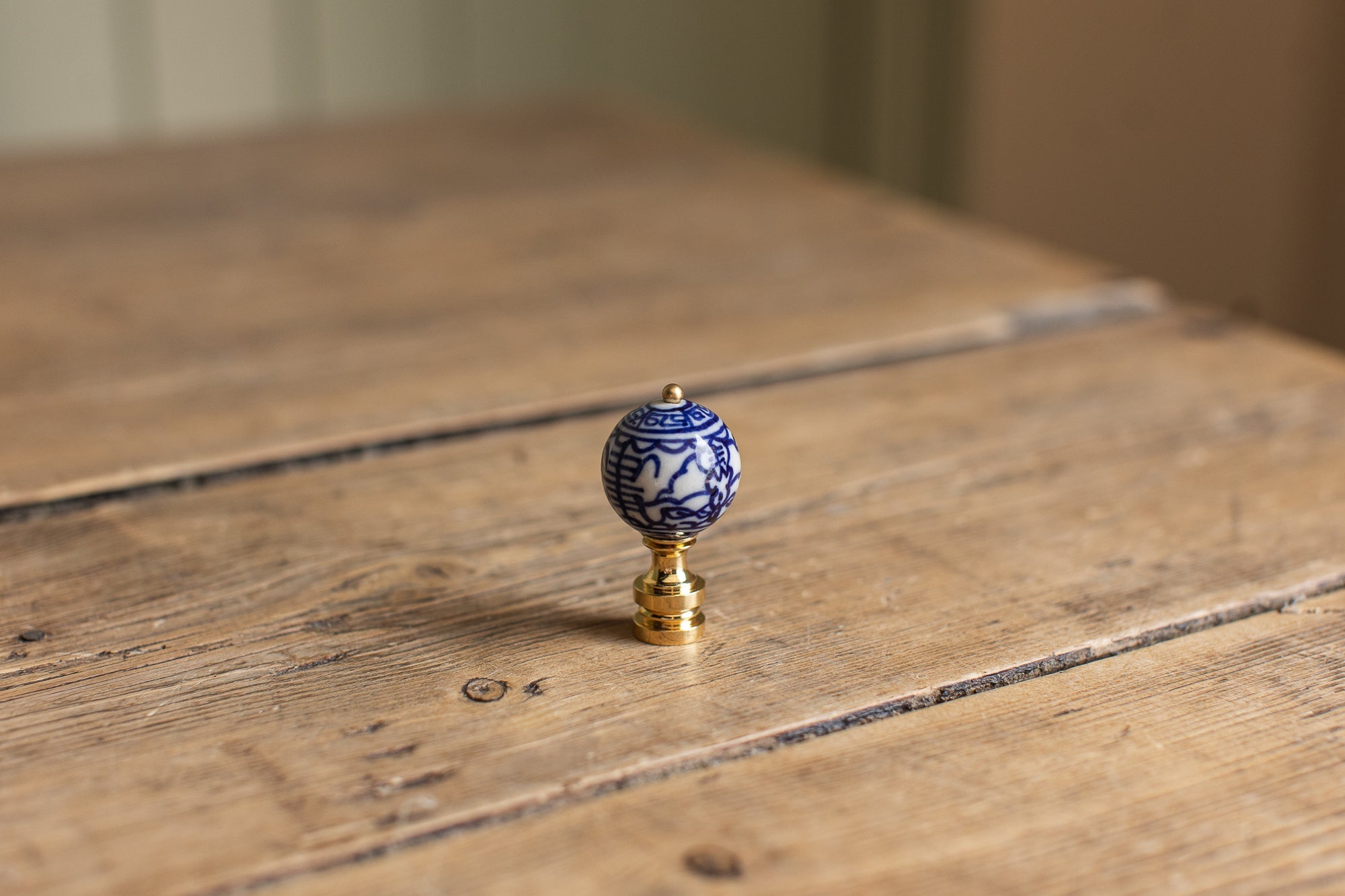 Blue and White Porcelain Finial