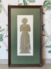 Framed Brass Rubbing Impression