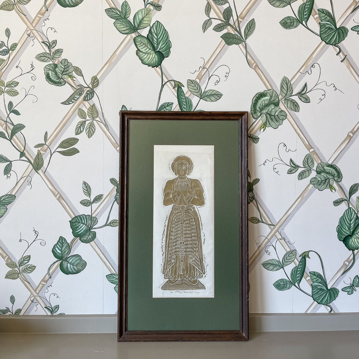 Framed Brass Rubbing Impression