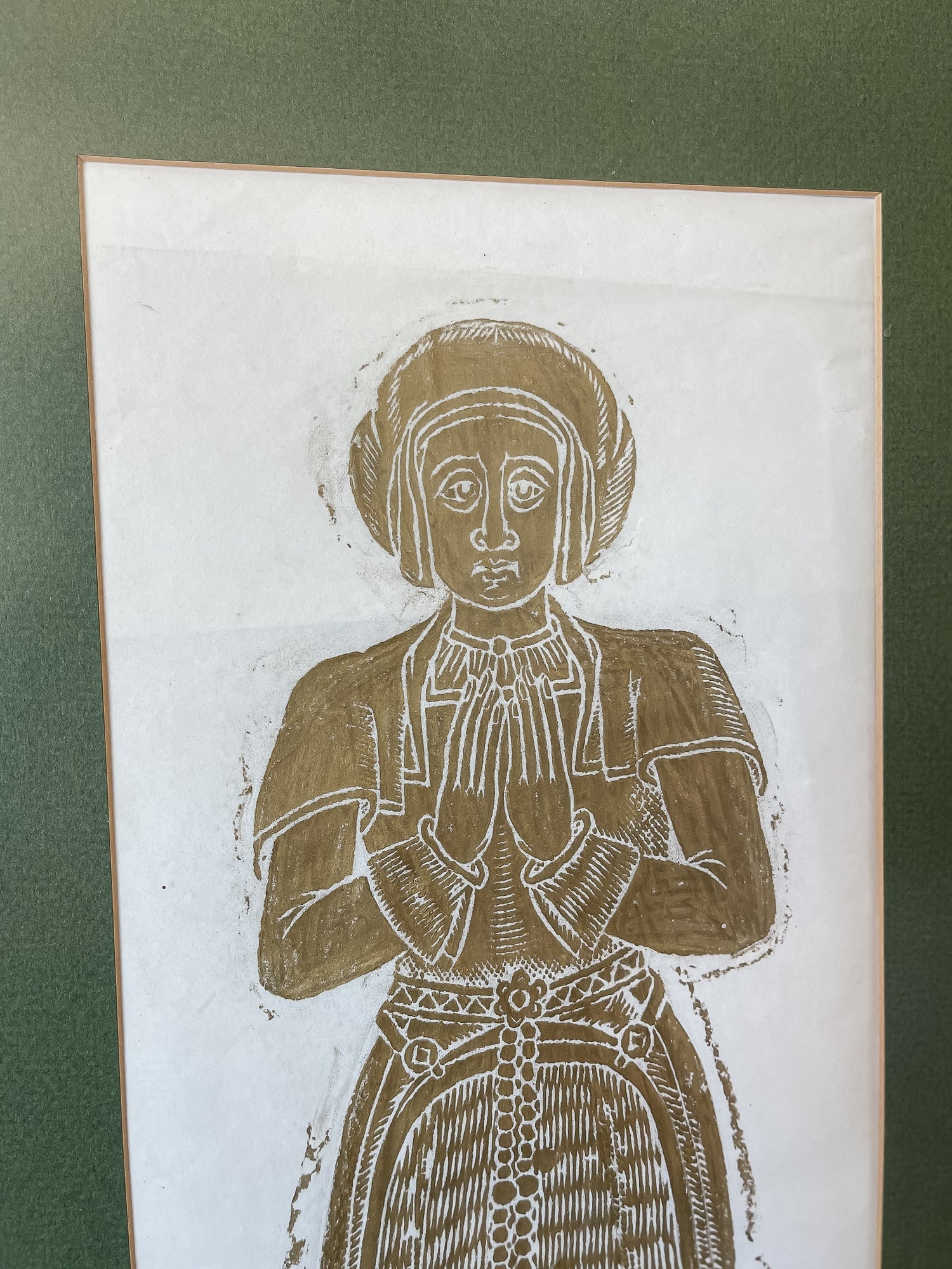 Framed Brass Rubbing Impression