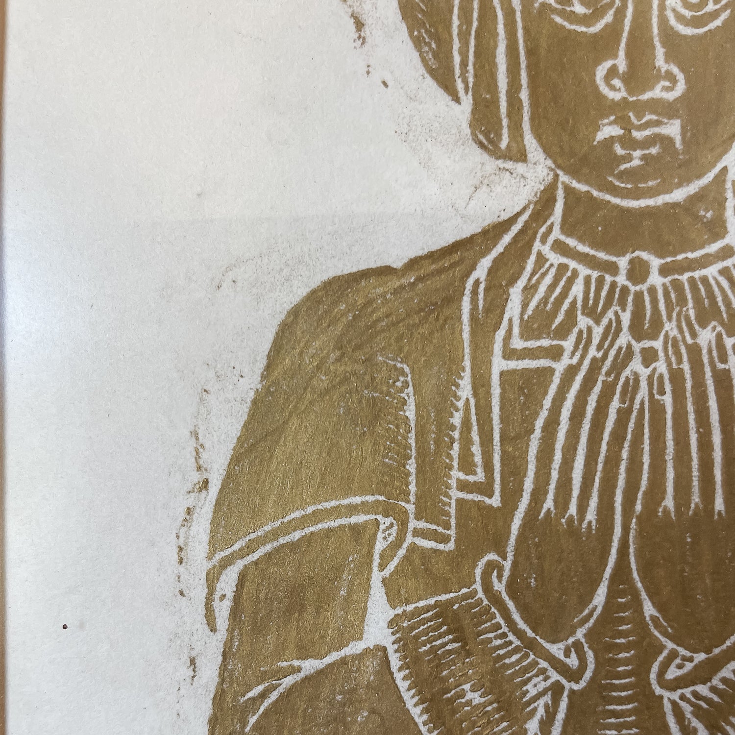 Framed Brass Rubbing Impression