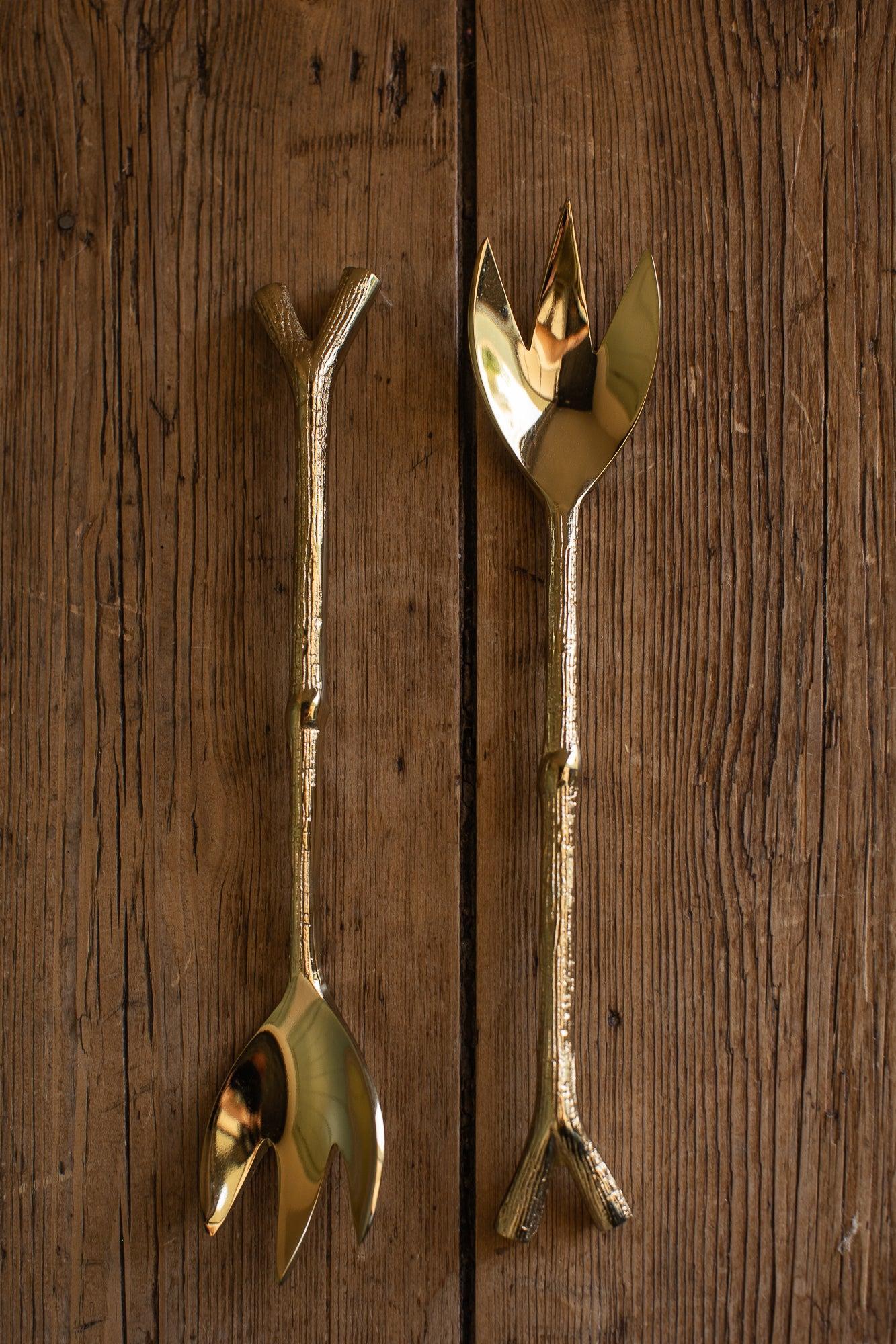 Gold Branch Flatware + Serving Pieces