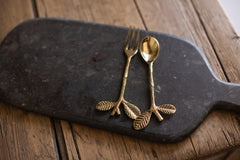 Gold Branch Flatware + Serving Pieces