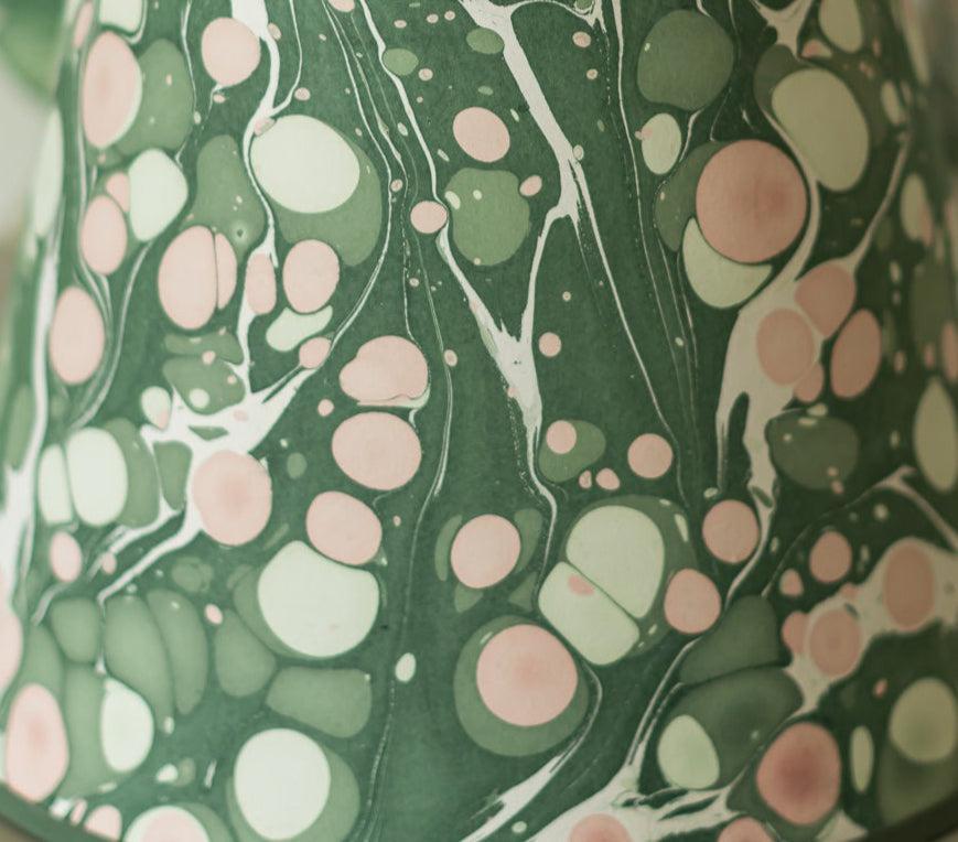 14" Hand Marbled Lampshade