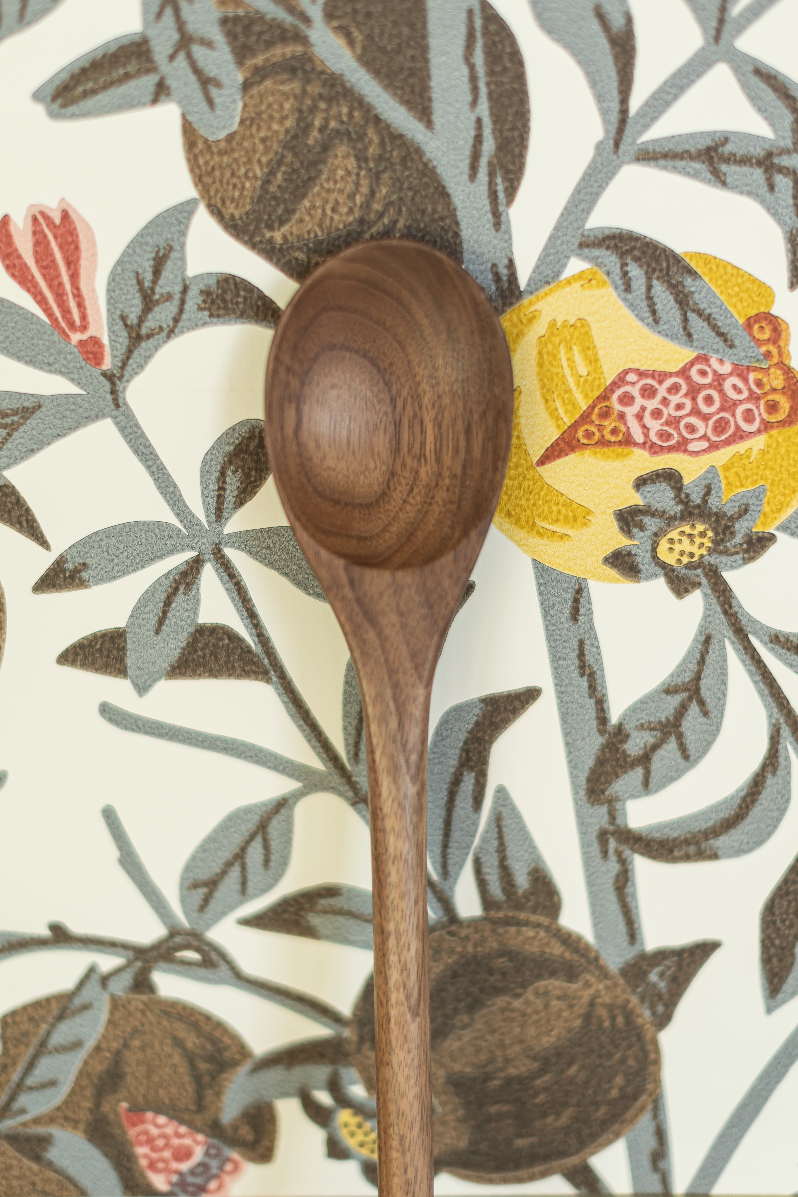 12'' Walnut Wooden Oval Spoon