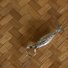 Fish Bottle Opener, Nickel-Plated Brass