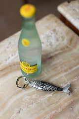 Fish Bottle Opener, Nickel-Plated Brass