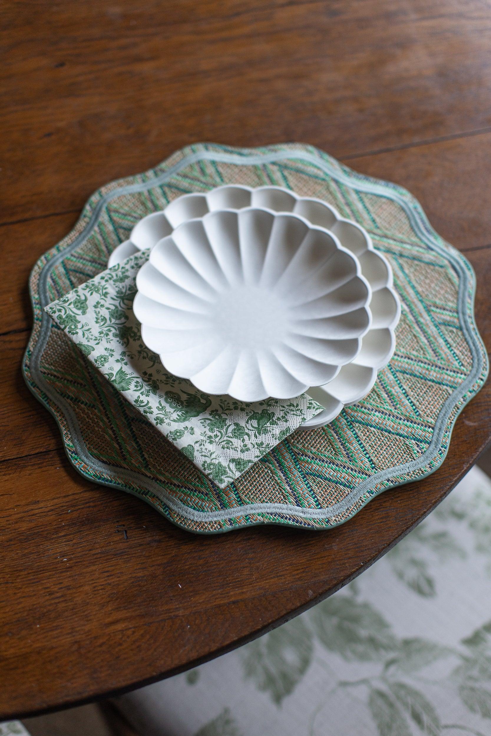 Diamond Wave Raffia Charger