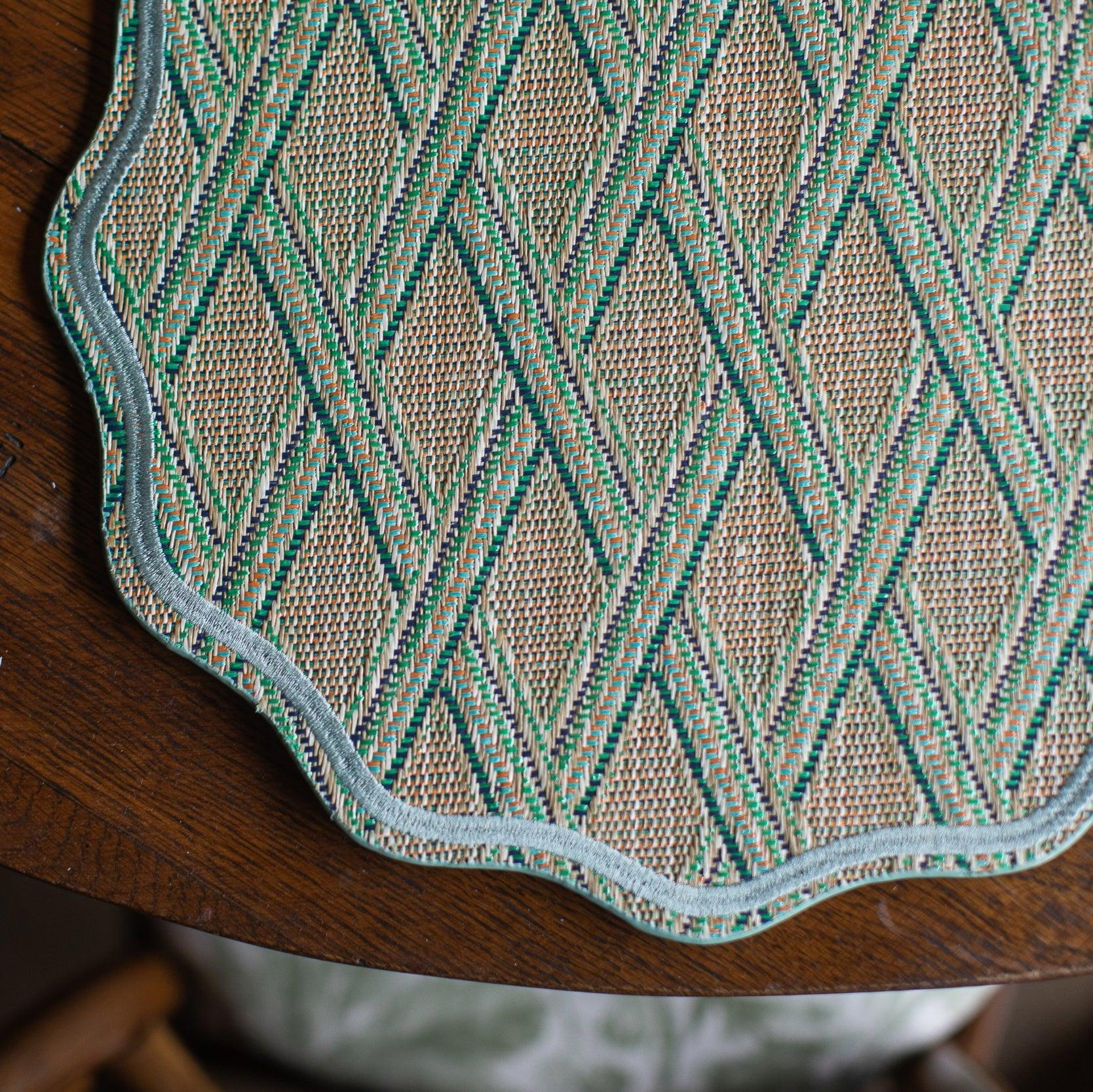 Diamond Wave Raffia Charger