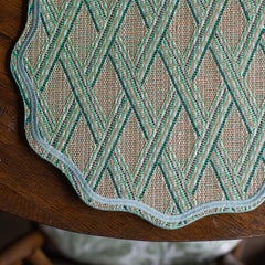 Diamond Wave Raffia Charger