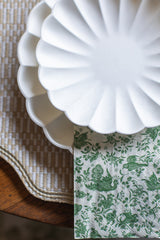 Green Regal Peacock Guest Napkin, 16