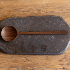 12'' Walnut Wooden Round Spoon