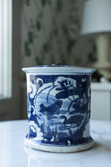 Lidded Jar, Ducks and Lotus