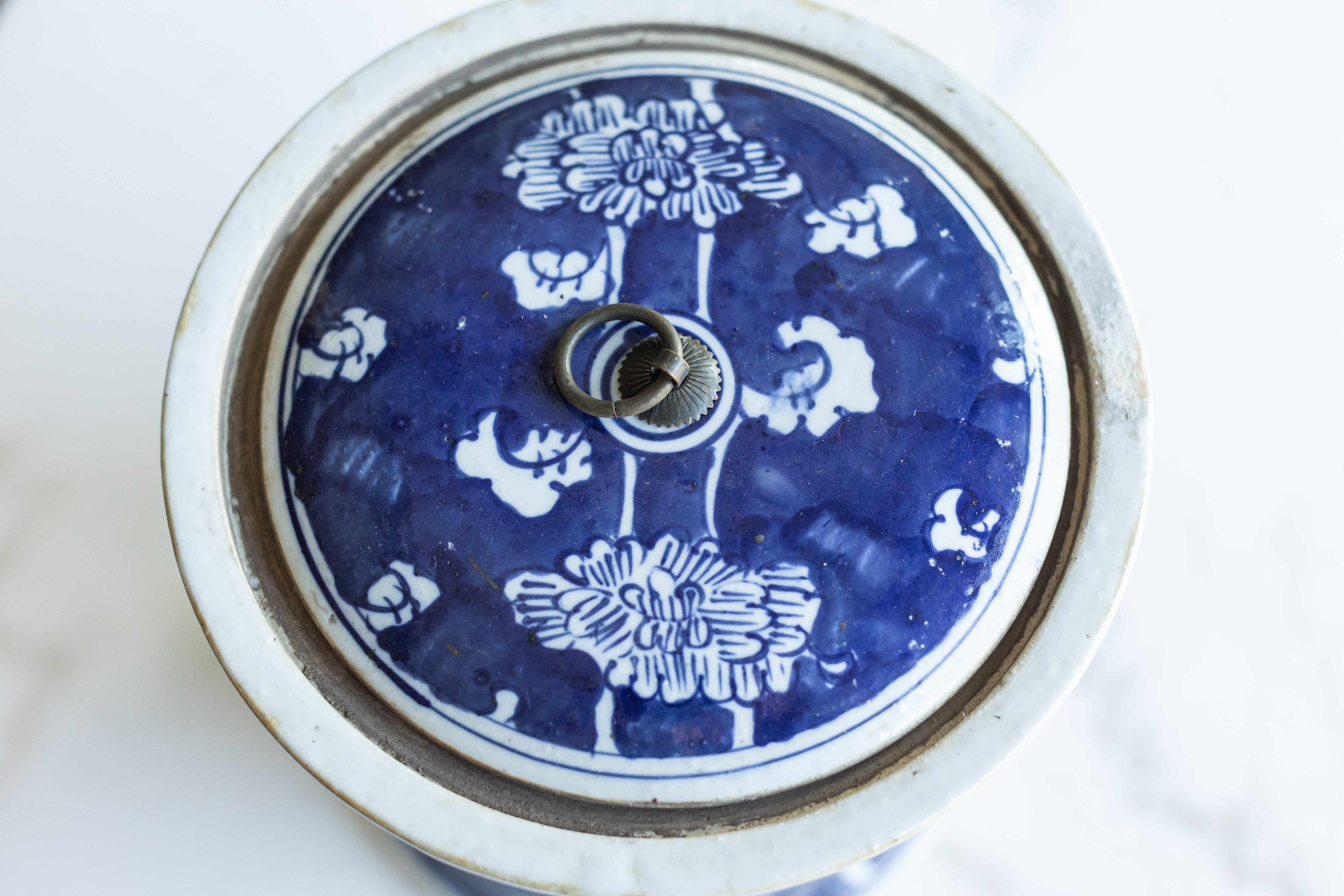 Lidded Jar, Ducks and Lotus