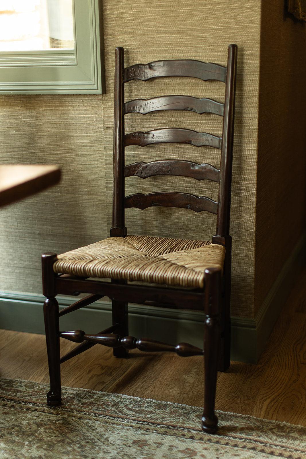 English Country Ladderback Side Chair